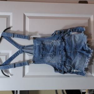 Blue jean overalls